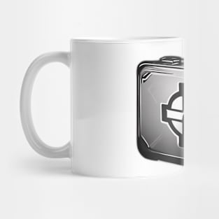 Stylish Monochrome Gamer Briefcase Design No. 791 Mug